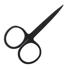 Large Finger Hole Black Scissors